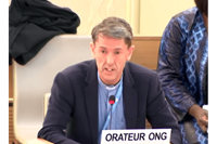 Revd Glen Ruffle, Anglican Communion Representative at the United Nations in Geneva, delivers an address regarding gender equality in South Sudan