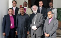 The Archbishop of Canterbury with Tanzanian church leaders and the President of Tanzania Jakaya Kikwete today at the State House