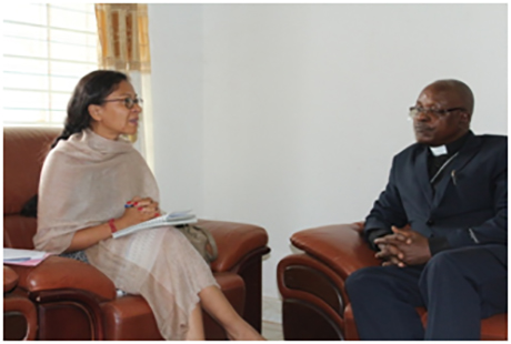 EAB_UNICEF-Farellia -Tahina -and -Abp -Martin -Blaise -Nyaboho _460x 307