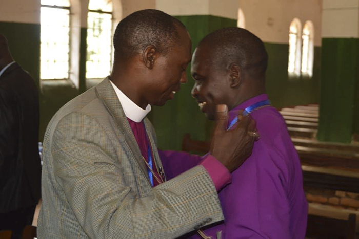 ECSS_Bp -Wilson -Kamani -Maridi -congratulates -Western -Equatoria -Archbishop -Elect -Samuel -Peni -190307_700x 467